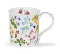 Dunoon Bute Wildflower Harebell 0.3 Litre Fine Bone China Mug with with Wildflowers Bees and Butterflies