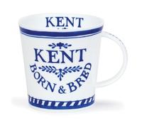 Dunoon Caingorm Born and Bred in Kent Blue and White Fine Bone China Mug