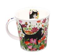 Dunoon Caingorm Fine Bone China Cat Mug Pretty Paws (0.48, Black and White)