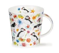 Dunoon Caingorm Fine Bone China Mug Puffins and Oystercatchers