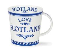 Dunoon Caingorm Love Scotland Blue and White Fine Bone China Mug