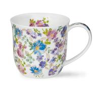 Dunoon Cumbrae Belles Fleurs Blue 0.45 Litre Fine Bone China Mug with 22 Carat Gold Detailing