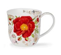 Dunoon Cumbrae Vintage Rouge Poppy 0.45 Litre Fine Bone China Mug with 22 Carat Gold Detailing