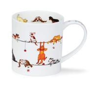 Dunoon Cup Live Wires Dogs Handle Mug Orkney 0.35 L Fine Bone China