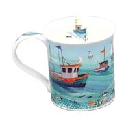 Dunoon Fine Bone China Bute Shape Shore Life Mug - Made in England (Fishing Boat)