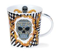 Dunoon Fine Bone China Mug - Elysium Skull Mug - Made in England (Grey)