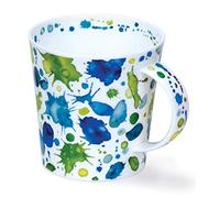 Dunoon Fine Bone China Mug Made in England Cairngorm Shape Whoops Pattern 480ml Dishwasher Safe (Green)