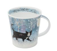 Dunoon Fine Bone China Mug Moonbeam Winter Wildlife Collection - Made in England (Cat)
