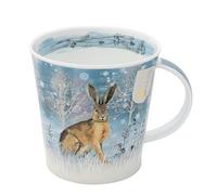 Dunoon Fine Bone China Mug Moonbeam Winter Wildlife Collection - Made in England (Hare)