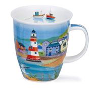 Dunoon Fine Bone China Mug Nevis Shape Made in England Dishwasher & Microwave Safe - Shoreline (Lighthouse)