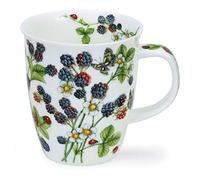 Dunoon Fine Bone China Mug Nevis Shape Made in England Dishwasher & Microwave Safe - Wild Fruits (BlackBerry)