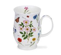 Dunoon Fine Bone China Mug Suffolk Shape Made in England Dishwasher & Microwave Safe - Natures Notebook (Dogrose)