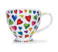 Dunoon Fine Bone China Skye Mug Cup - Made in England (Warm Hearts)