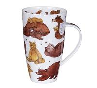 Dunoon Grizzlies Mug, Henley Shaped, Bone China, 600 ml, Microwave and Dishwasher Safe, Made in UK