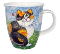 Dunoon Happy Cats Tricolor Cat Mug Handle Cup Nevis
