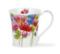 DUNOON Jura Fine Bone China Mug 0.2 Litre Inky Florals (Pink)