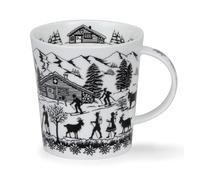 Dunoon Lomond Alpine Winter Black and White Fine Bone China Mug