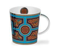 Dunoon Lomond Iona Blue Fine Bone China Coffee Mug with Gold Detailing