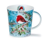 Dunoon Lomond Snowy Christmas Robin Fine Bone China Christmas Mug