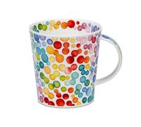 DUNOON Mug Cairngorm Lots of Spots 0.48 L Fine Bone China Porcelain 480 ml Mug Modern Coffee Cup with Colourful Heart Design | High Quality Dishwasher Safe