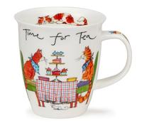 Dunoon Nevis 0.48 Litre Fine Bone China Mug TIme for Tea - Cats and Dogs (NE-Tift-Cats)