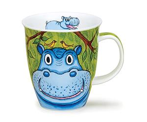 Dunoon Nevis Go Wild Crazy Animal Bone China Mug - Hippo