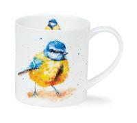 Dunoon OR-FLUF-BL Orkney Fluffy Feathers Blue Tit Bone China Mug - 0.32l