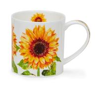 Dunoon Orkney 0.35 Litre Fine Bone China Mug ^Floral Blooms Iris Sunflower and Poppy (Sunflower)