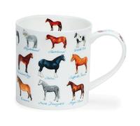 Dunoon Orkney 0.35 Litre Fine Bone China Mug ^On The Farm Farm Animals (Horses)