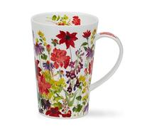 Dunoon Shetland 0.44 L Fine Bone China Floral Mug Cottage Boarder (Red)
