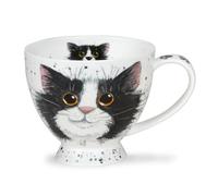 Dunoon Skye 0.45 Litre Fine Bone China Mug Catter Splatter Black and White