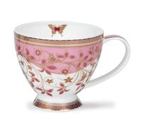 Dunoon Skye 0.45 Litre Fine Bone China Mug Estivale Pink with Gold Detailing