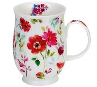 Dunoon Suffolk Fine Bone China Mug Collection-Floral Harmony Red