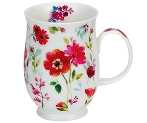 Dunoon Suffolk Fine Bone China Mug Collection-Floral Harmony Red