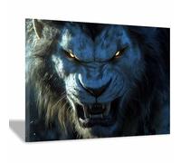 DunPei Animals Decor Canvas Wall Art The agile lion Aesthetic decorative murals,Home decoration,for living room,bedroom, bathroom,corridor,Office(The agile lion)-60x90cm Framed
