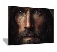 DunPei Christian Jesus Wall Art The glorious Jesus Canvas Prints Religious Wall Decor, Baptism Gifts, Serenity Prayer Wall Art for Bedroom, Prayer Room(multicolored)-80x120cm Framed
