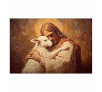 DunPei Christian Jesus Wall Art The glorious Jesus Canvas Prints Religious Wall Decor, Baptism Gifts, Serenity Prayer Wall Art for Bedroom, Prayer Room(multicolored)-80x120cm Unframed