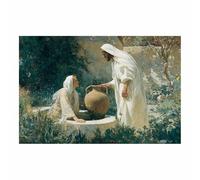 DunPei Christian Jesus Wall Art The glorious Jesus Canvas Prints Religious Wall Decor, Baptism Gifts, Serenity Prayer Wall Art for Bedroom, Prayer Room(multicolored)-70x100cm Unframed