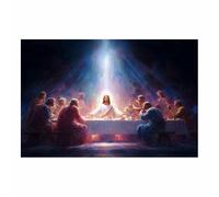 DunPei Christian Jesus Wall Art The wise Jesus Canvas Prints Religious Wall Decor, Baptism Gifts, Serenity Prayer Wall Art for Bedroom, Prayer Room(multicolored)-30x45cm Unframed