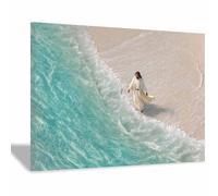 DunPei Christian Jesus Wall Art The Wise Jesus Canvas Prints Religious Wall Decor, Baptism Gifts, Serenity Prayer Wall Art for Bedroom, Prayer Room(multicolored)-30x45cm Framed