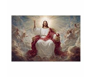 DunPei Christian Jesus Wall Art The Wise Jesus Canvas Prints Religious Wall Decor, Baptism Gifts, Serenity Prayer Wall Art for Bedroom, Prayer Room(multicolored)-70x100cm Unframed