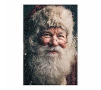 DunPei Classic Christmas Village Wall art, Kind hearted Santa Claus Church and Large-Scale Winter Scenery for Home Decor, Premium Wall Art(white)-80x120cm Unframed