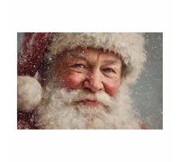 DunPei Classic Christmas Village Wall art, The kind-hearted Santa Claus Church and Large-Scale Winter Scenery for Home Decor, Premium Wall Art(white)-50x70cm Unframed