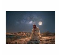 DunPei Jesus Canvas Wall Art Faithful Jesus Wall Decor Picture Painting Jesus Praying Printed Poster for Bedroom Church Decoration Ready to hang(multicolored)-50x70cm Unframed