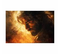 DunPei Jesus Wall Art, Almighty Jesus Canvas Paintings Posters Prints, Christ Bible Jesus Salvation Wall Decor for Church Study Prayer Room Home Decoration(multicolored)-70x100cm Unframed