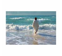 DunPei Jesus Wall Art, Holy Jesus Canvas Paintings Posters Prints, Christ Bible Jesus Salvation Wall Decor for Church Study Prayer Room Home Decoration(multicolored)-70x100cm Unframed