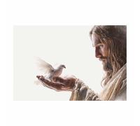 DunPei Jesus Wall Art, Holy Jesus Canvas Paintings Posters Prints, Christ Bible Jesus Salvation Wall Decor for Church Study Prayer Room Home Decoration(multicolored)-60x90cm Unframed