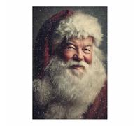 DunPei Modern Abstract Christmas Wall art, Kind Santa Claus Minimalist Self-Adhesive Holiday Art for Accent Wall in Dining Room, Office, Festive Décor(red and white)-80x120cm Unframed