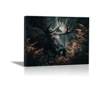 DunPei Modern Wall Artwork Decor Abstract deer Suitable for bathroom living room bedroom dining room kitchen office(black)-30x45cm Framed