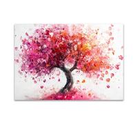 DunPei Tree of Life Large Canvas Wall Art, Pink Abstract Tree Art Tree Wall Art for Living Room Home - (Pink)